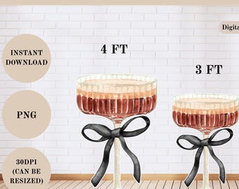 A Tini Bit Older Martini Cutout Prop, Printable Martini Cutout, Digital Martini Cutout Prop, Espresso Martini Black Bow Cutout
