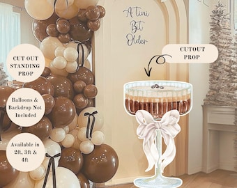 A Tini Bit Older Martini Cutout Prop, Printable Martini Cutout, Digital Martini Cutout Prop, Espresso Martini Coquette Cutout