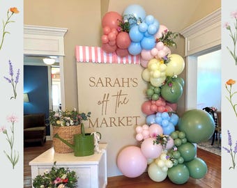 Fresh off the Market Balloon Arch, DIY Balloon Garland Kit, Bridal Shower, Balloon Arch Kit, Party Deco, Bachelorette Decor