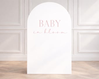 Custom Baby in Bloom Coroplast Arch Backdrop, Customized Arch Backdrop, Balloon Arch Backdrop