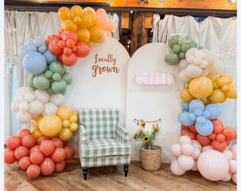 Locally Grown, Fresh off the Market Balloon Arch, Baby Shower Balloon Arch, Balloon Garland DIY