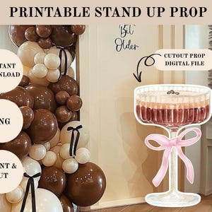 A Tini Bit Older Martini Cutout Prop, Printable Martini Cutout, Digital Martini Cutout Prop, Espresso Martini Pink Coquette Cutout