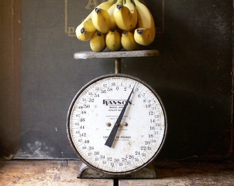 Vintage Hanson Model 2060 Utility Scale - Weighs to 60 pounds - Rustic Farmhouse Decor