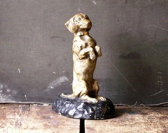 Vintage Sitting Hound Dog Figurine
