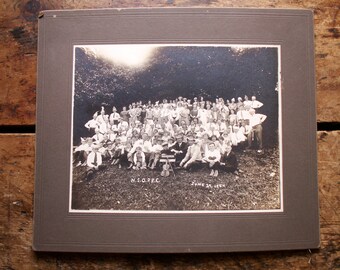Vintage Group wearing Funny Hats in the Park - Group Photograph - 1924 - Fraternal Organization?