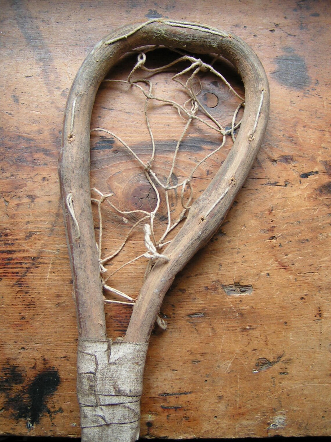 Vintage Handmade Indian Lacrosse Stick Etsy