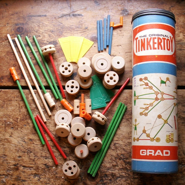 Vintage Tinker Toys - Etsy