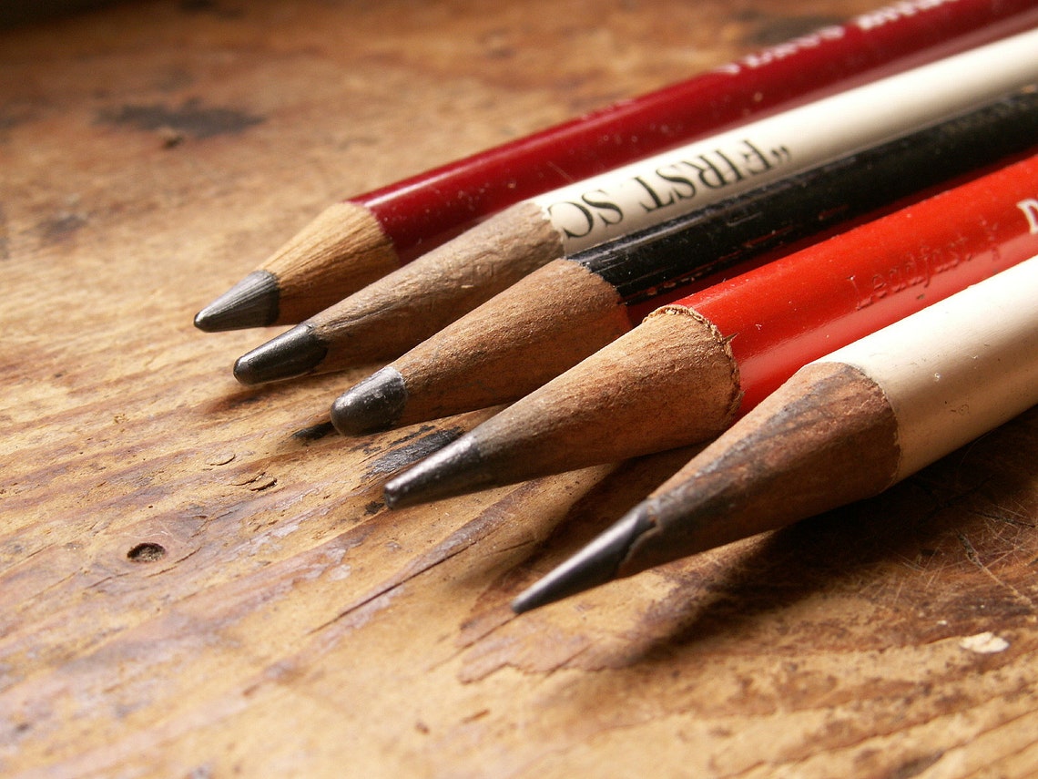 Vintage First School Fat Beginner Pencils Large Learning Etsy