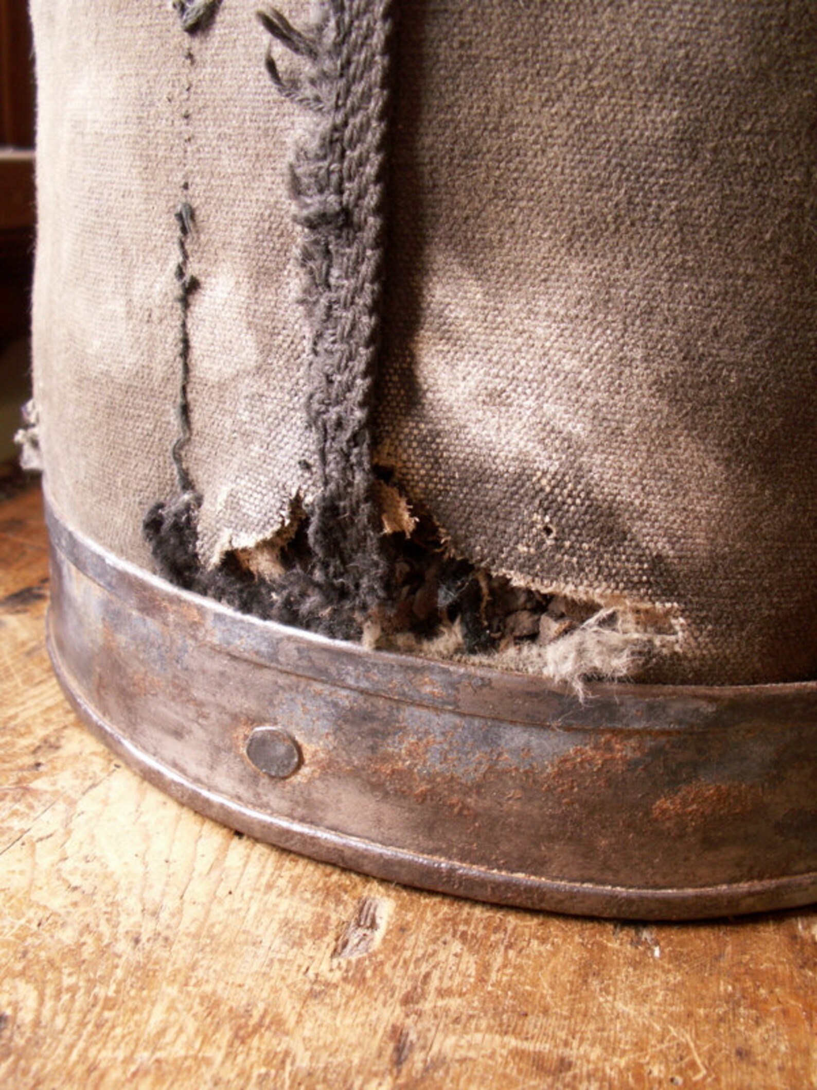 Vintage Portable Ice Cream Cooler Canvas and Cork Insulation Etsy