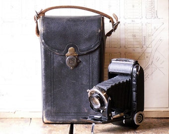 Vintage Eastman Kodak Leather Camera Bag - Great Gift for Photographer