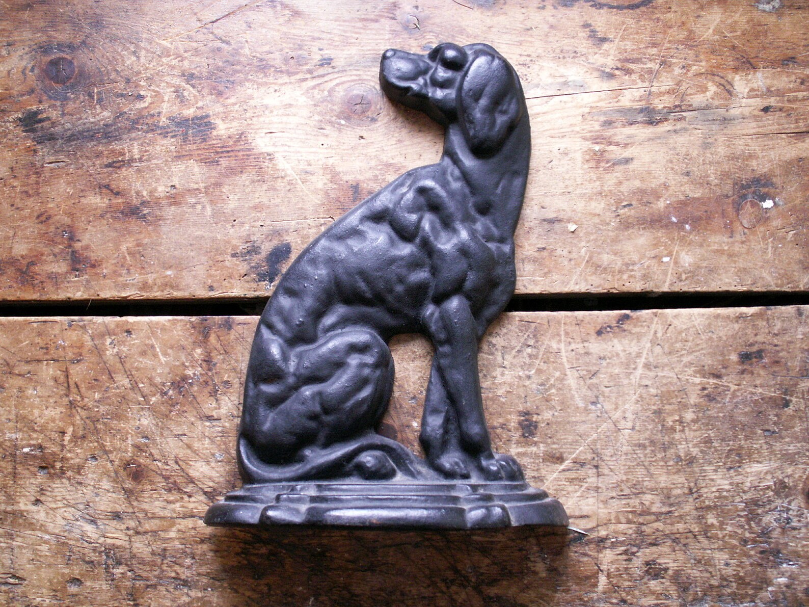 Vintage Cast Iron Hound Dog Doorstop Hunting Dog Door Stop Etsy