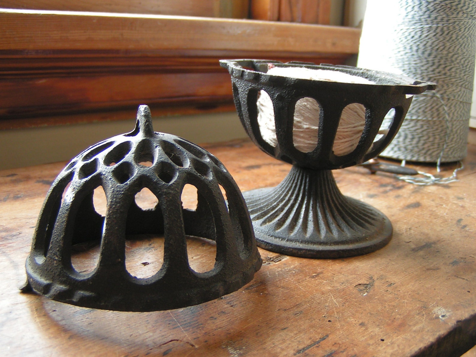 Vintage Cast Iron String Holder Etsy