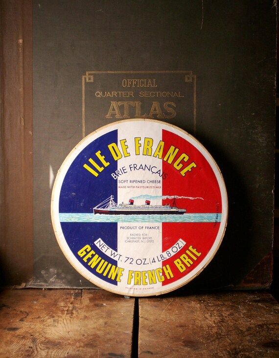 Vintage French Brie Cheese Box French Country Kitchen Decor Etsy
