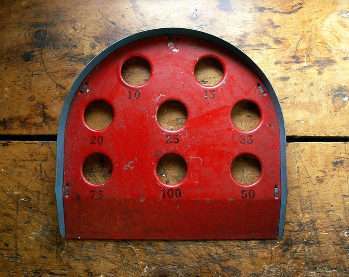 Vintage Metal Skee Ball Game Red Game Board Etsy