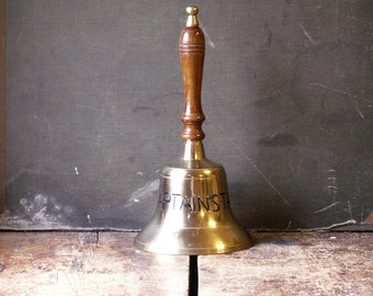 Vintage Brass Dinner Bell from the Captains Table - Great Nautical Decor