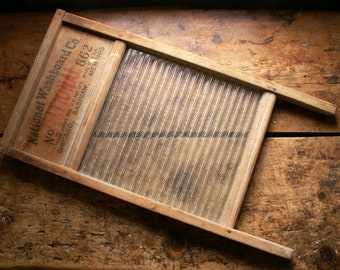Vintage National Washboard Company No. 862 with Sanitary Front Drain and Textured Glass Board - Great Laundry Room Decor