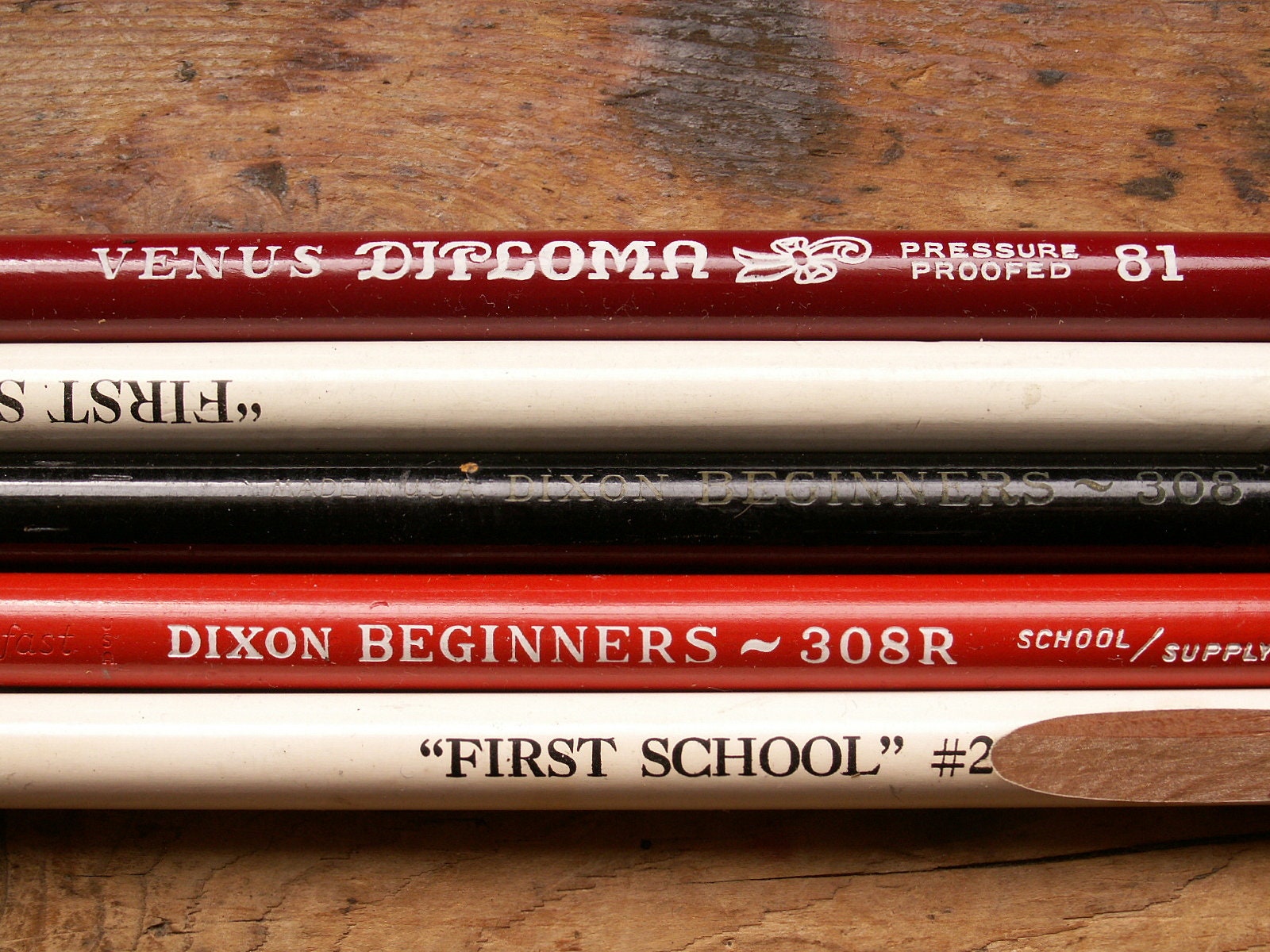 Vintage First School Fat Beginner Pencils Large Learning Etsy