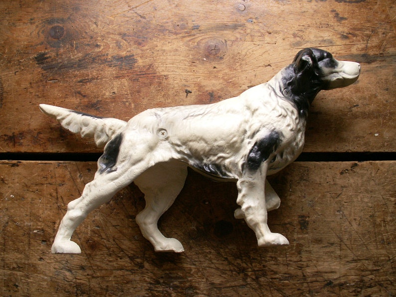 Vintage Hubley Cast Iron Pointer Dog Doorstop Black and Etsy