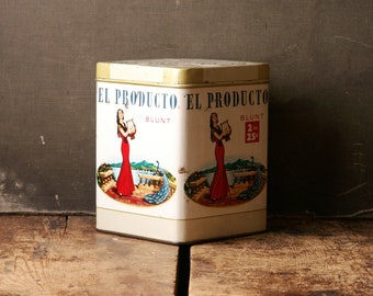 Vintage El Producto Rectangular Cigar Tin Humidor - Great Guy Gift!