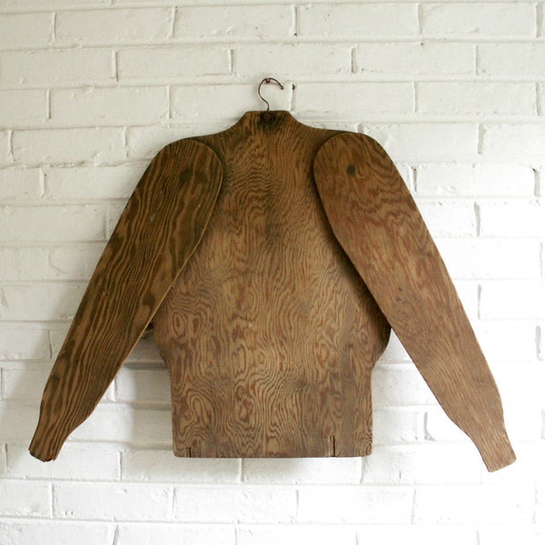 Vintage Hand Made Wood Sweater Dryer avec bras mobiles - Rustic Laundry Room Decor