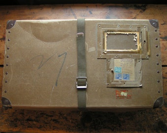 Vintage Cardboard Laundry Mailing Suitcase - Great Storage Solution!