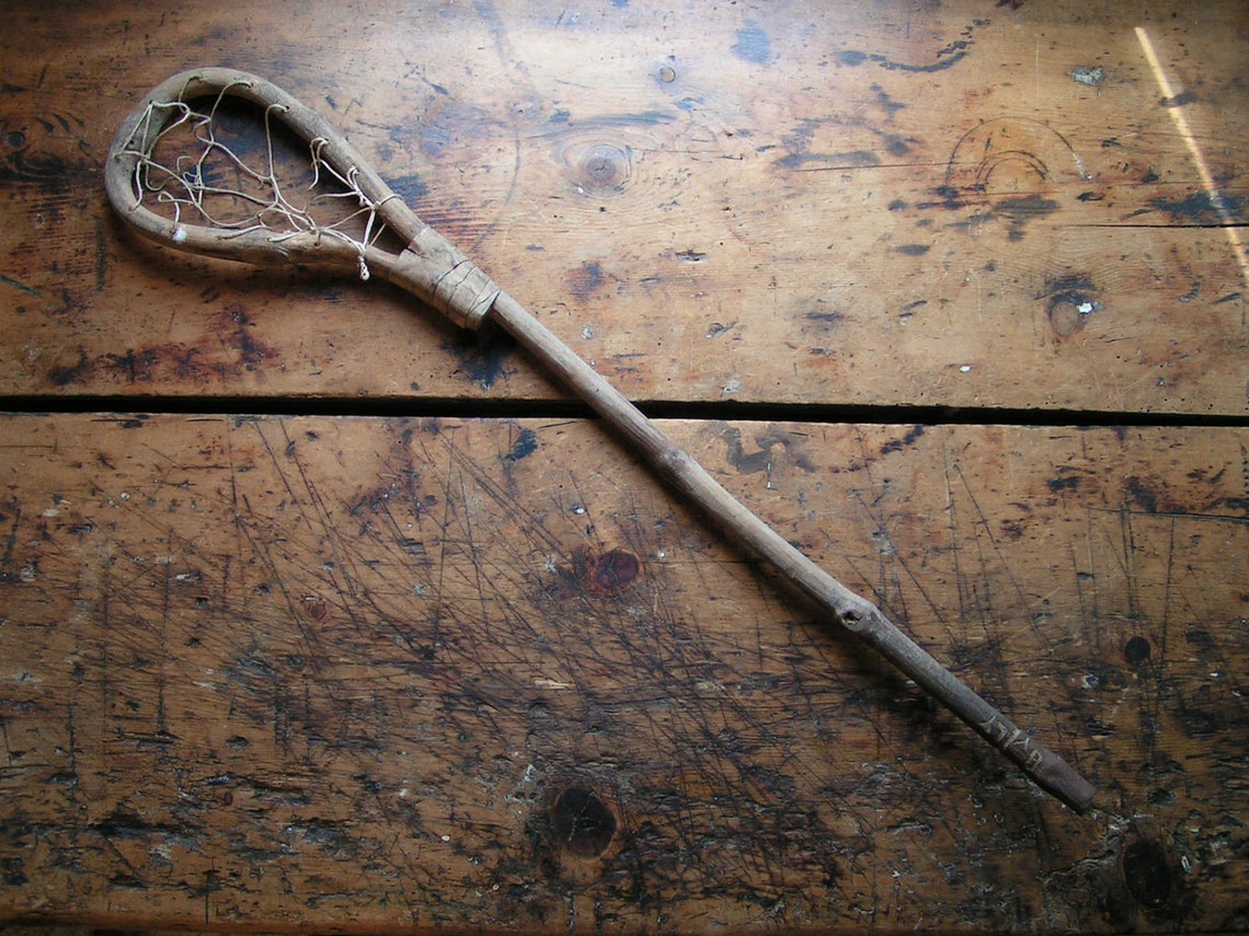 Vintage Handmade Indian Lacrosse Stick Etsy