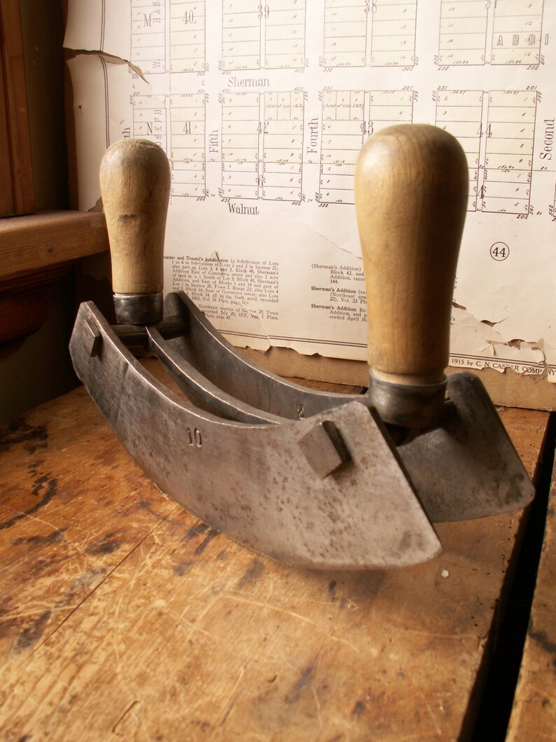 Vintage Large Dual Bladed Chopping Knife Lutz File and Tool Etsy