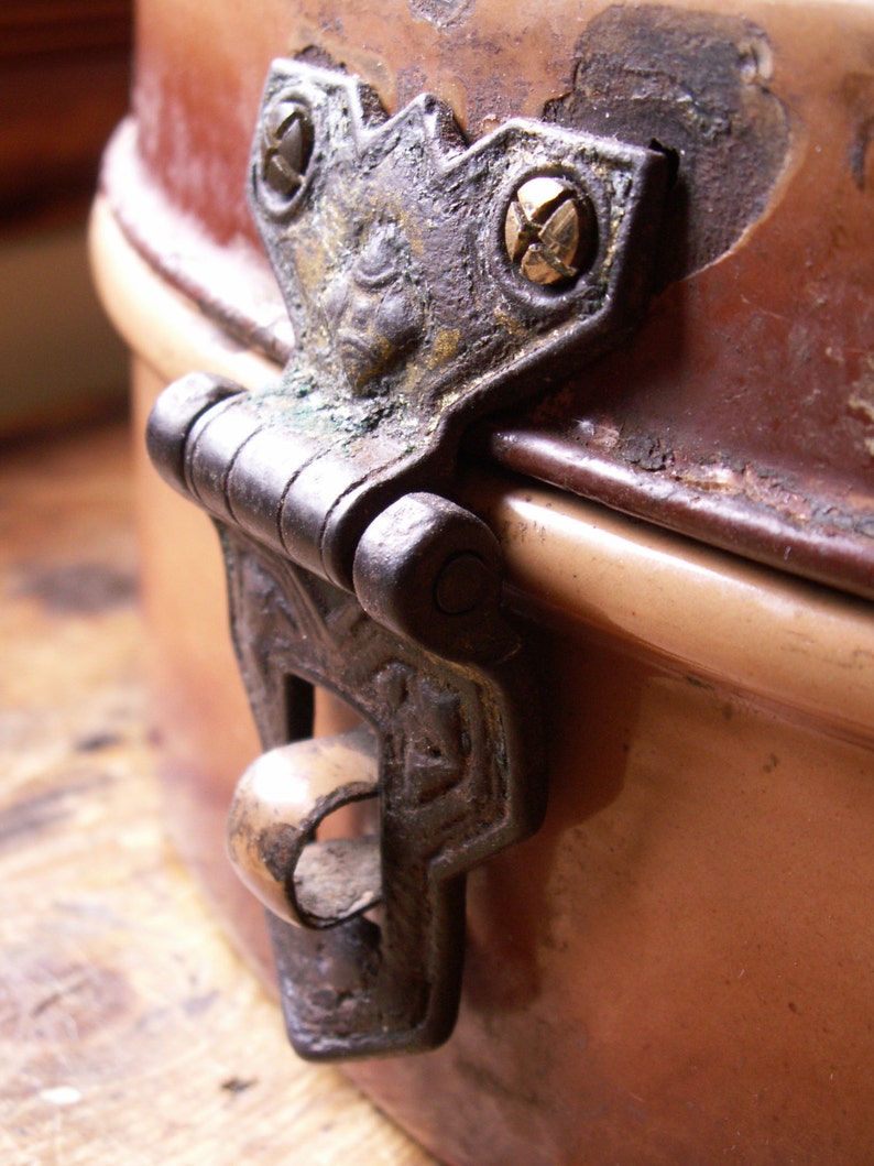 Vintage German Enamel Round Bread Box Great Wedding Gift Etsy