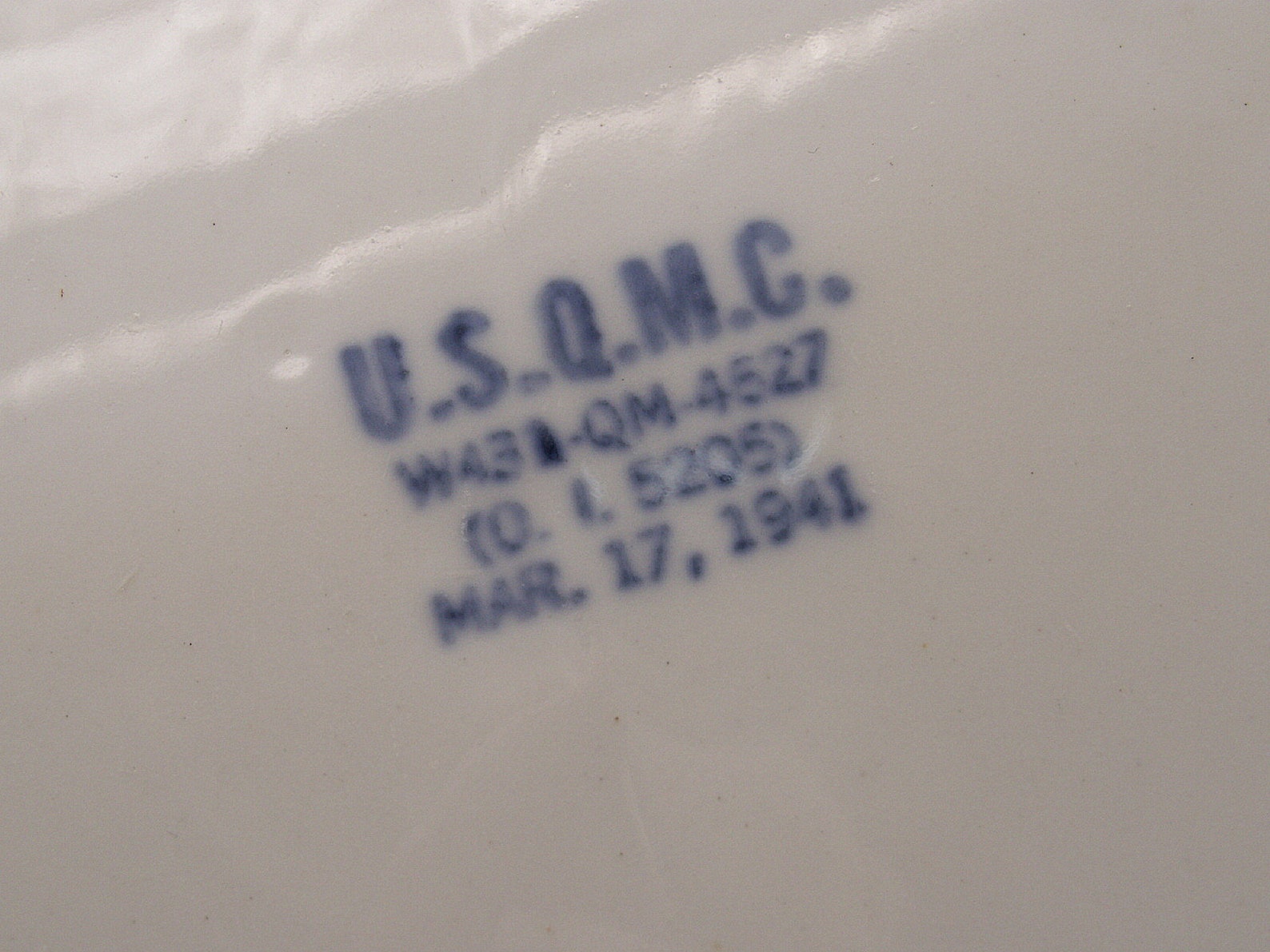 Vintage Oval Ironstone WWII Military U.S.Q.M.C. Plate United Etsy
