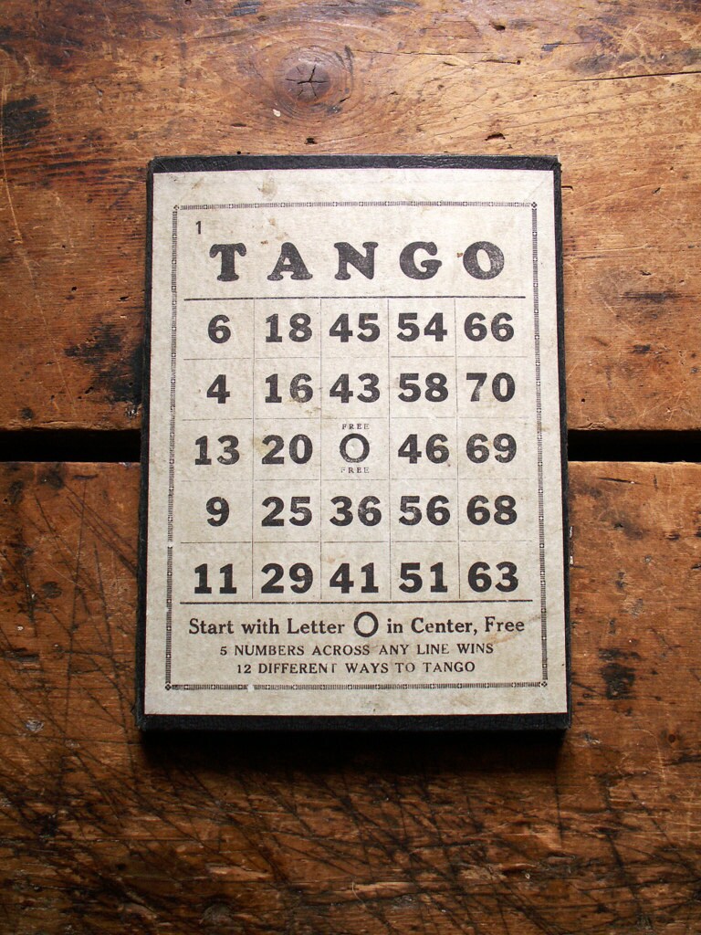 Tongo Cards.pdf Vintage Large Tango Bingo Cards - Etsy