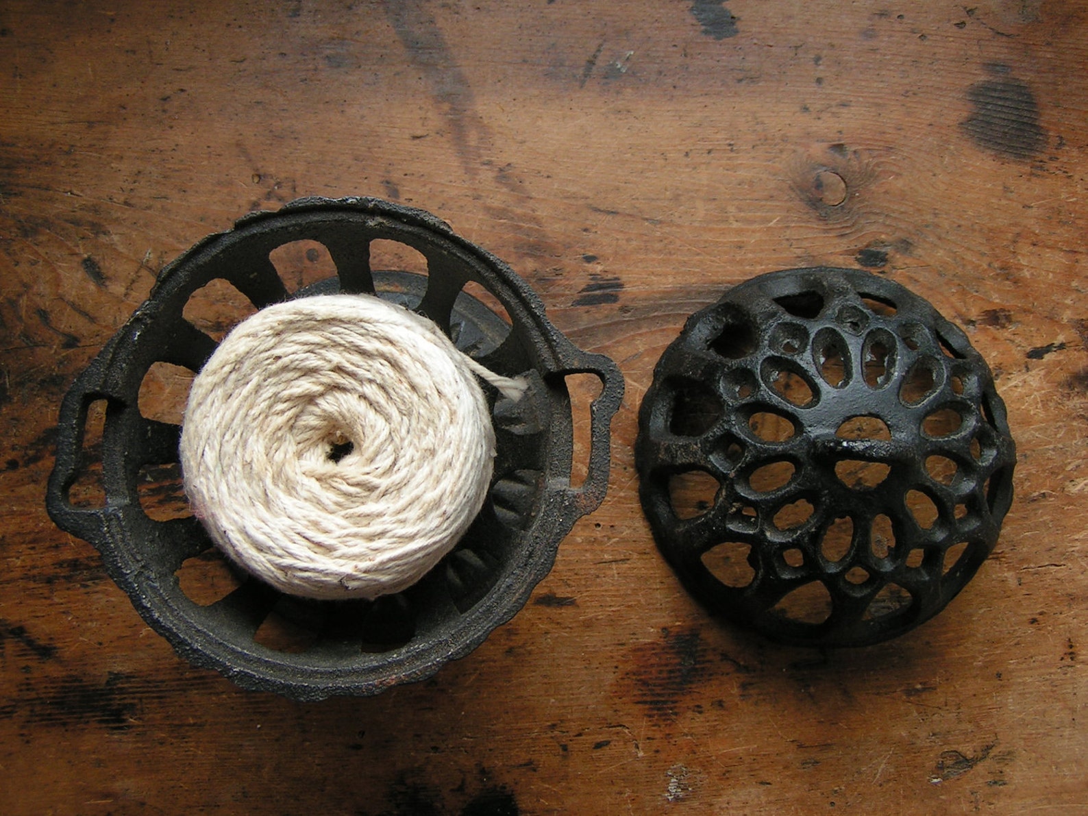 Vintage Cast Iron String Holder Etsy