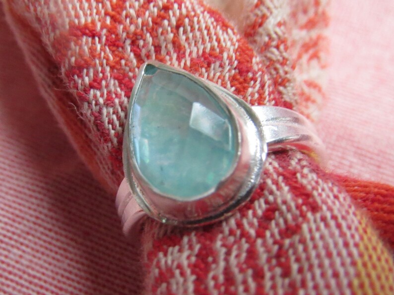 Flashing Aventurine in Sterling Ring Size 6 & a Half image 5