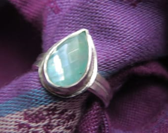 Flashing Aventurine in Sterling Ring Size 6 & a Half