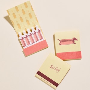 Hot Dog Printed 10 Stem Matchbook
