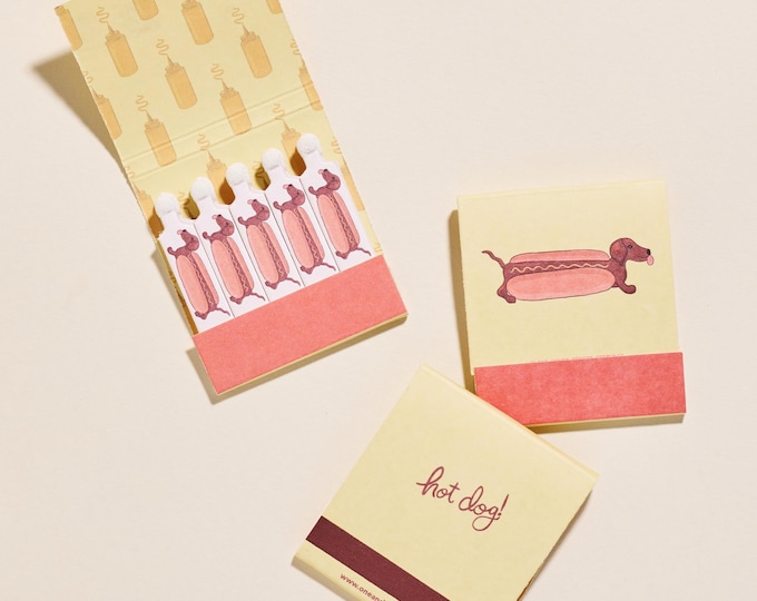 Hot Dog Printed 10 Stem Matchbook