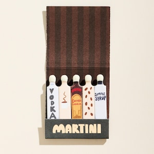 Espresso Martini Printed 10 Stem Matchbook