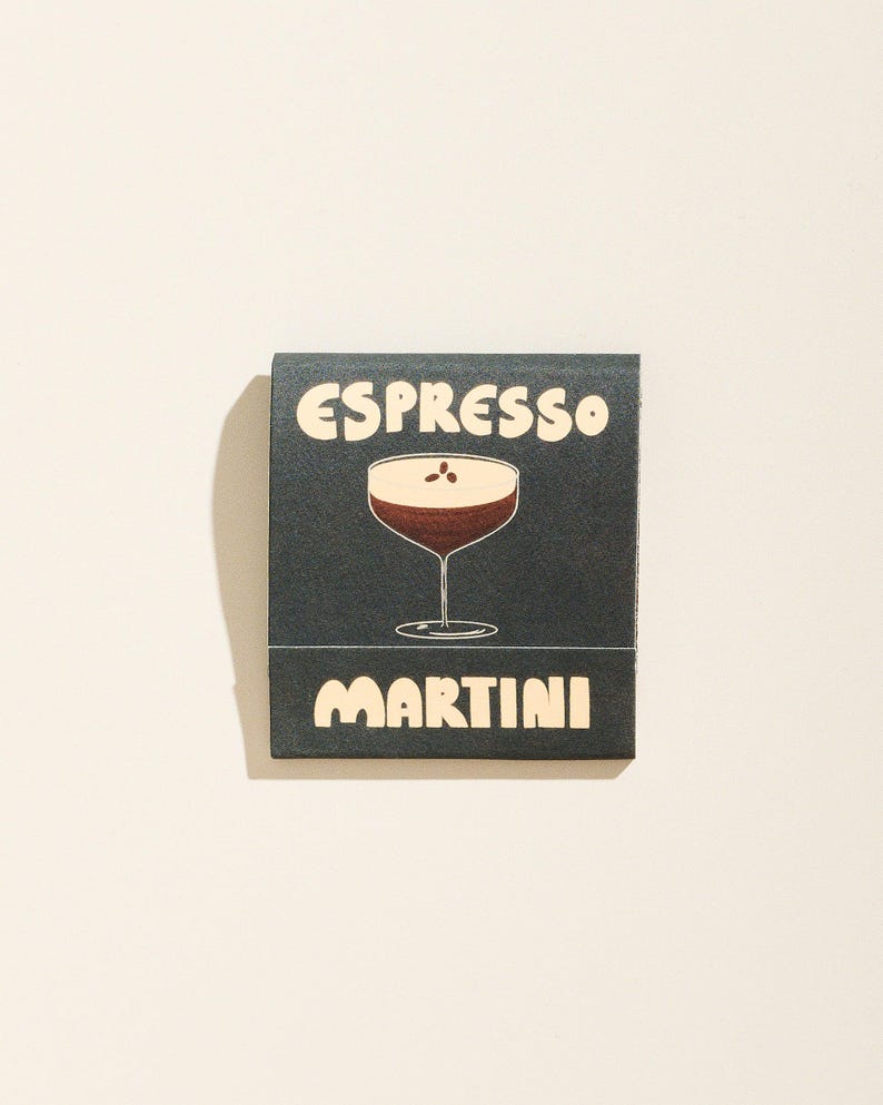 Espresso Martini Printed 10 Stem Matchbook
