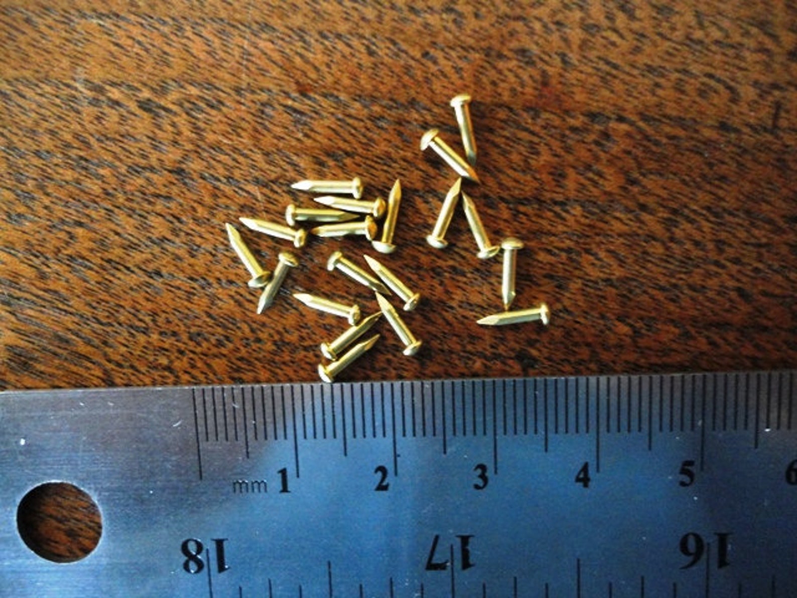 Tiny Solid Brass Nails 20 Brass Brads 3/8 inch 67 mm Etsy