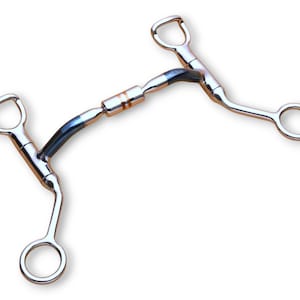 Western Curb Bit with Sweet Iron Roller | Horse Training Bit | Shank Bit for Western Riding