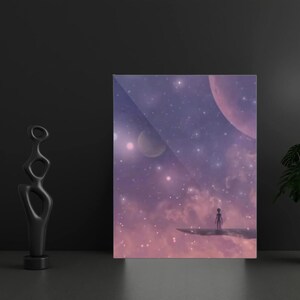 Stampa artistica surreale della galassia: paesaggio onirico alieno celeste, arredamento da studio mod
