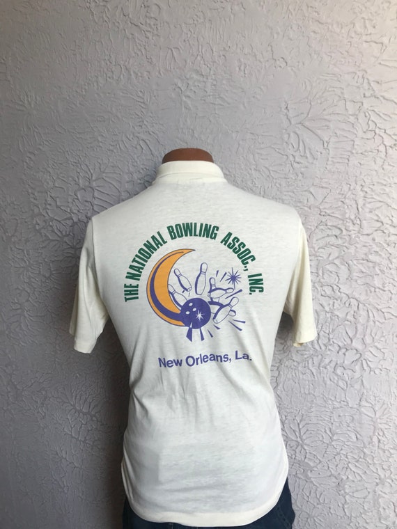 70 / 80 ' de s Vintage de ' la Nouvelle-Orléans Bowling chemise Polo Med. 169121 70 / 80 ' de s Vintage de ' la Nouvelle-Orléans Bowling chemise Polo Med. 169121