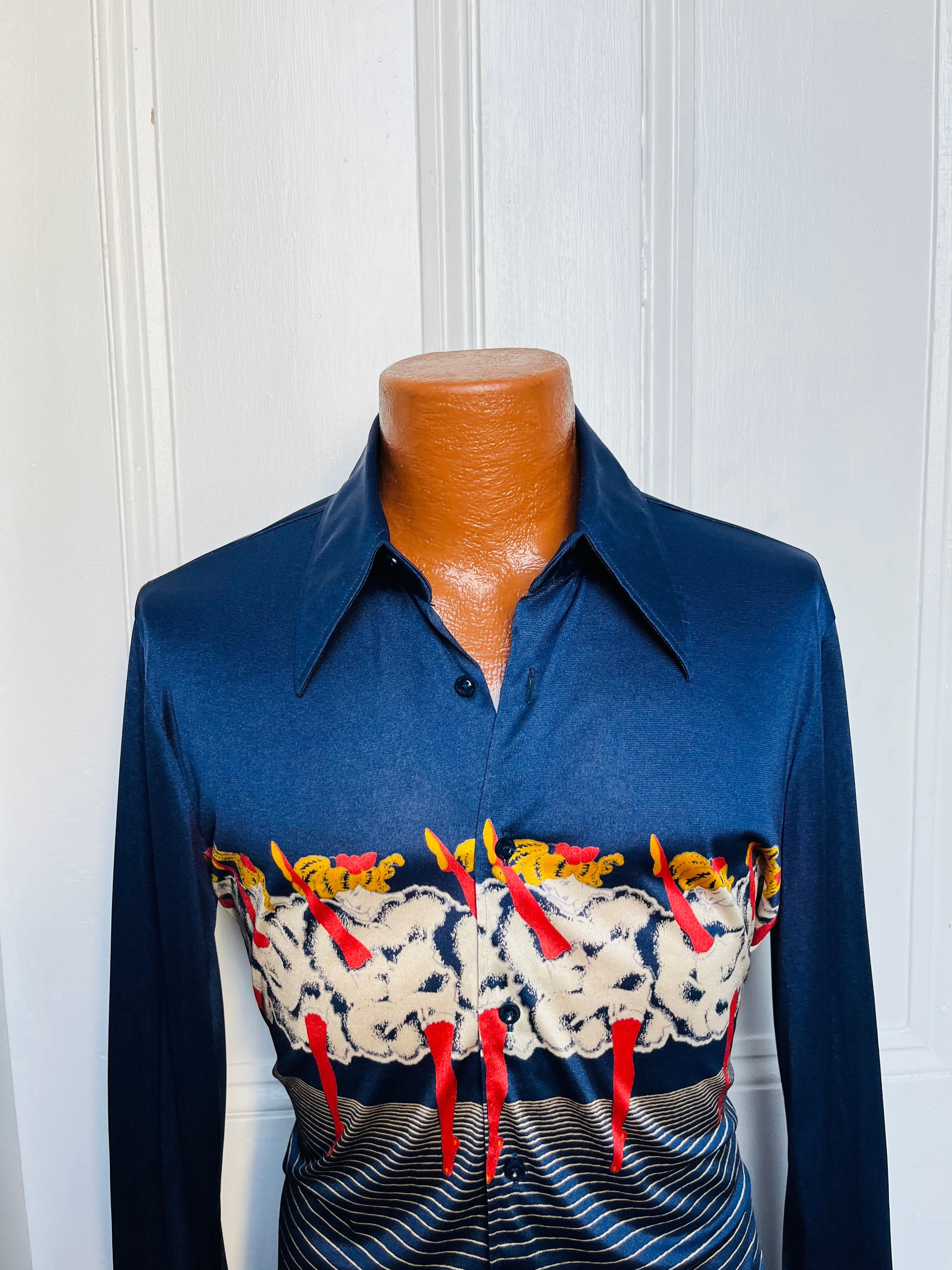 Marco Polo ondersteuning verontschuldigen 70's Vintage Men's Nik-nik Disco Shirt Parisian - Etsy