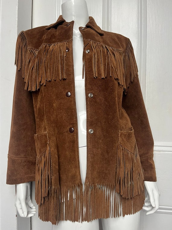 60's Vintage Western Cowgirl Suede Leather Wester… - image 6