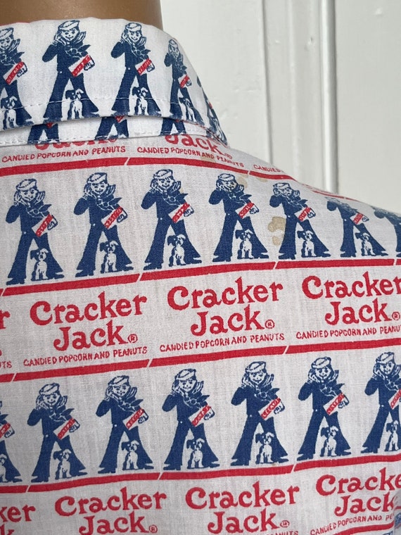 70's Vintage Cracker Jack Novelty Print Mod Glam … - image 6