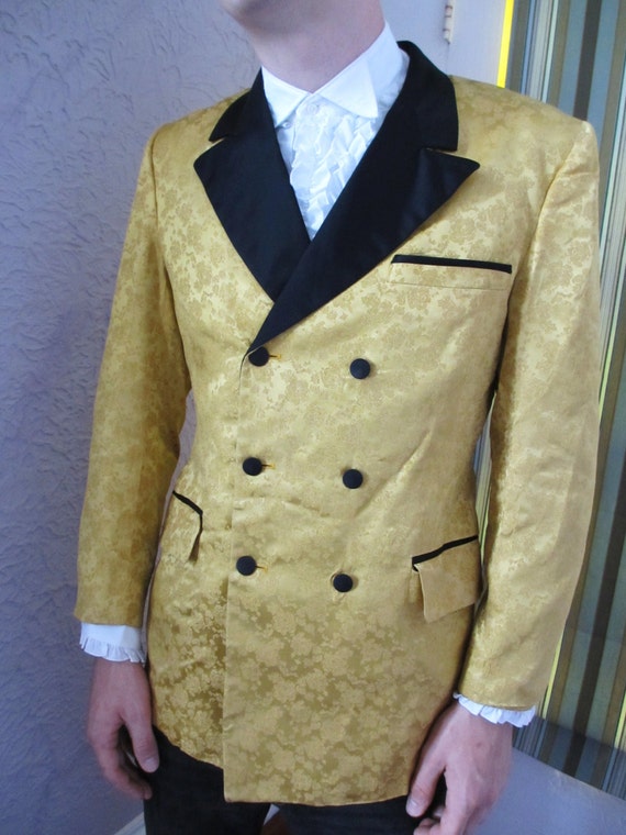 50's/60's Vintage Men's Gold Brocade  Dinner Jack… - image 4