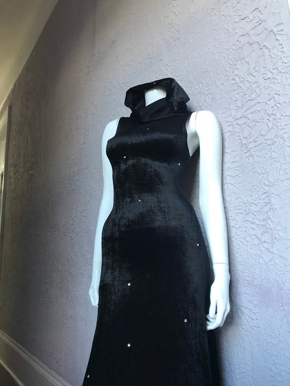 70's Vintage Alley Cat Velvet Velour Studded Maxi