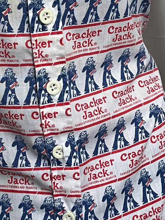 70's Vintage Cracker Jack Novelty Print Mod Glam … - image 5