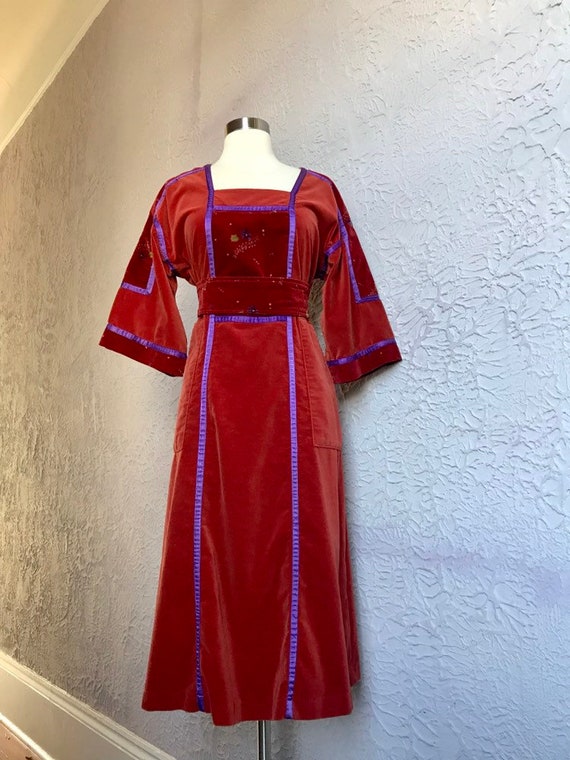 velvet hippie dress