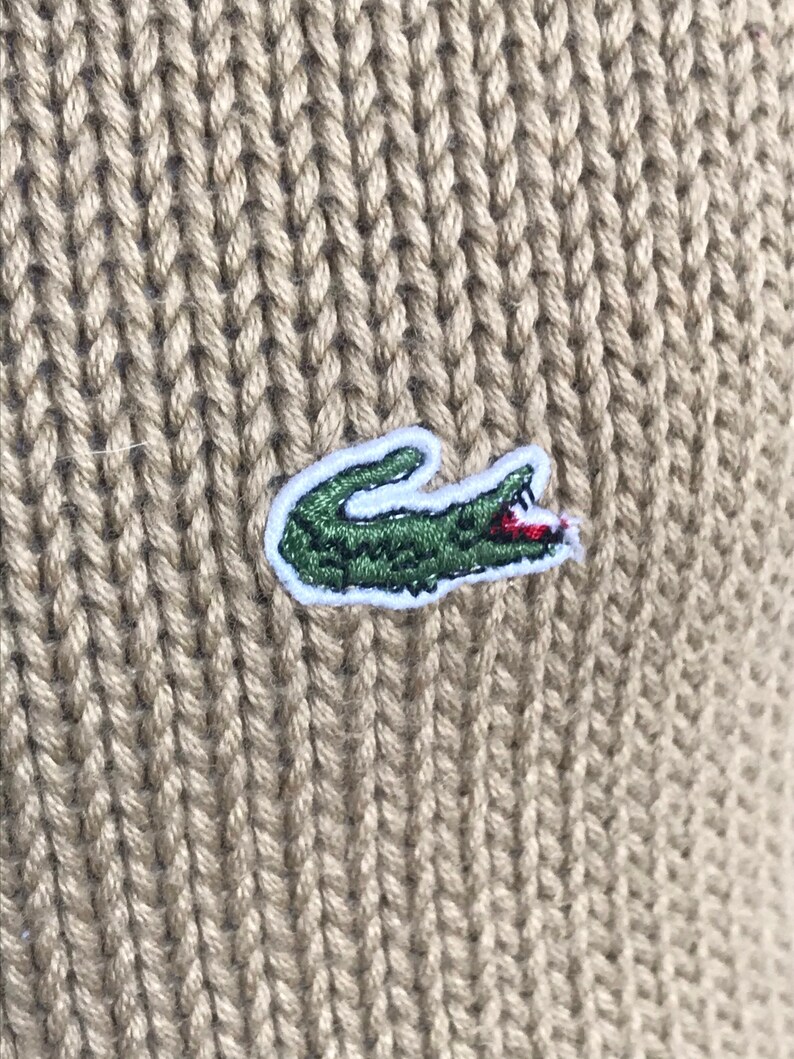 Vintage Men's Lacoste Alligator Patch Cotton Knit Sweater | Etsy