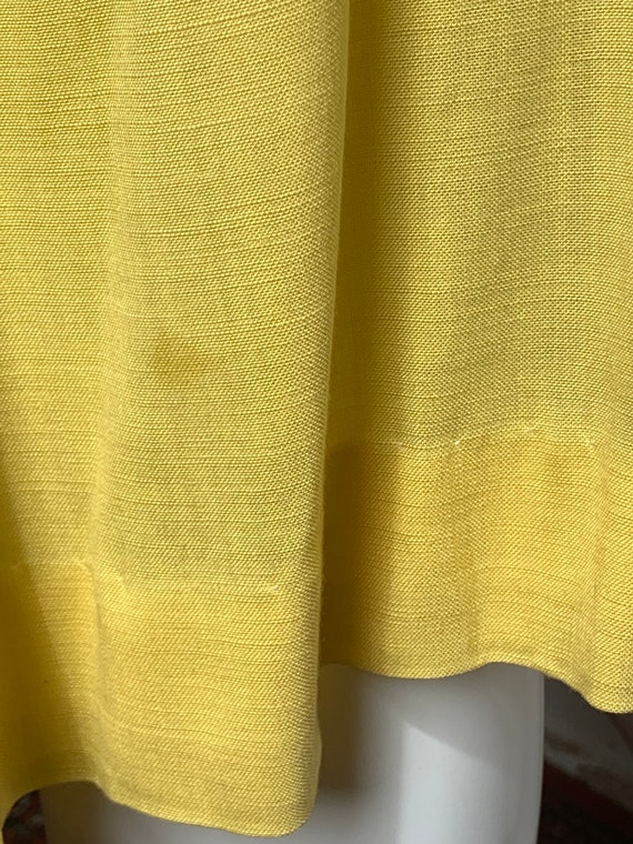 1930's Vintage Yellow Rayon Dress handmade lace m… - image 10